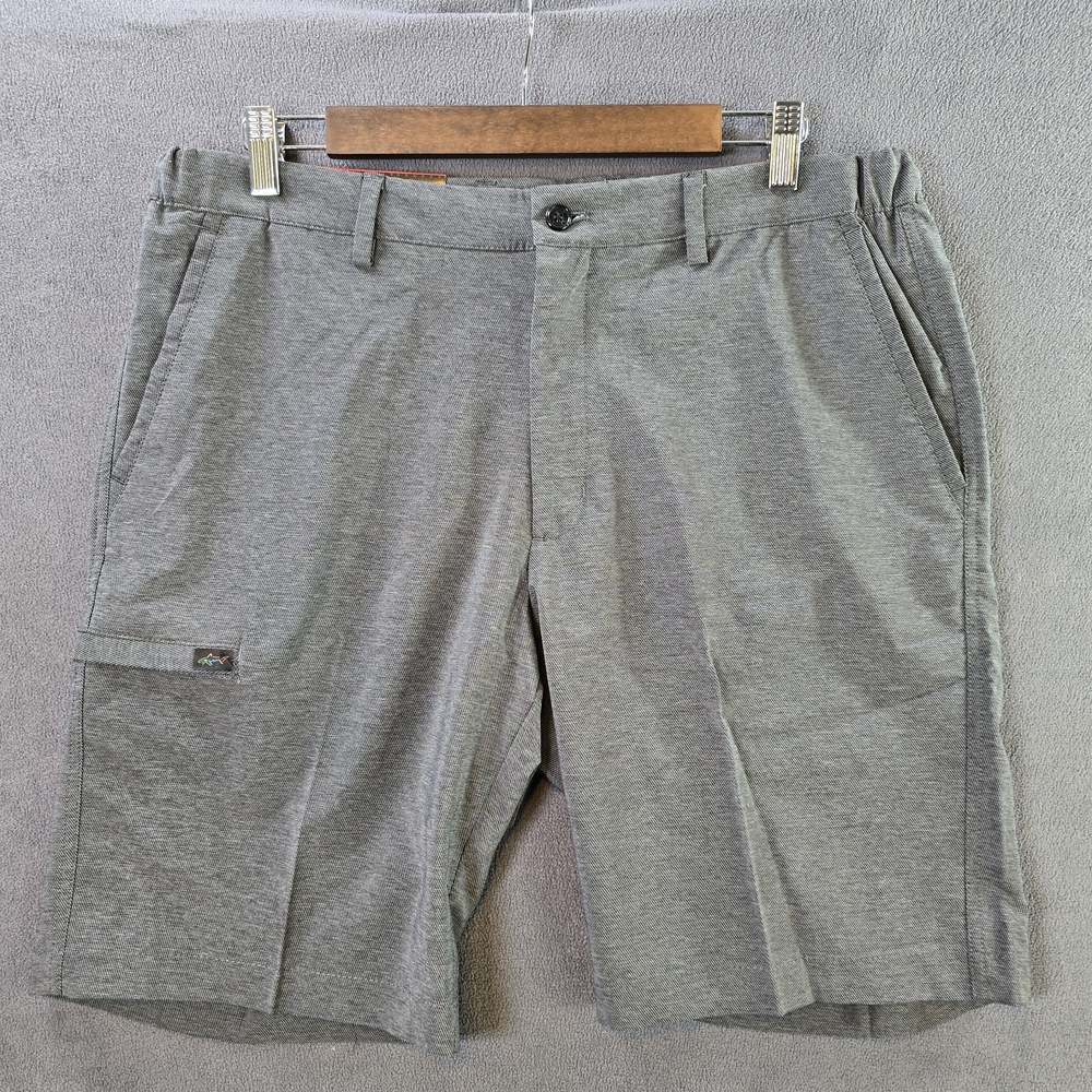 Greg Norman Performance Collection Gray Athletic Shorts - Picture 2 of 13